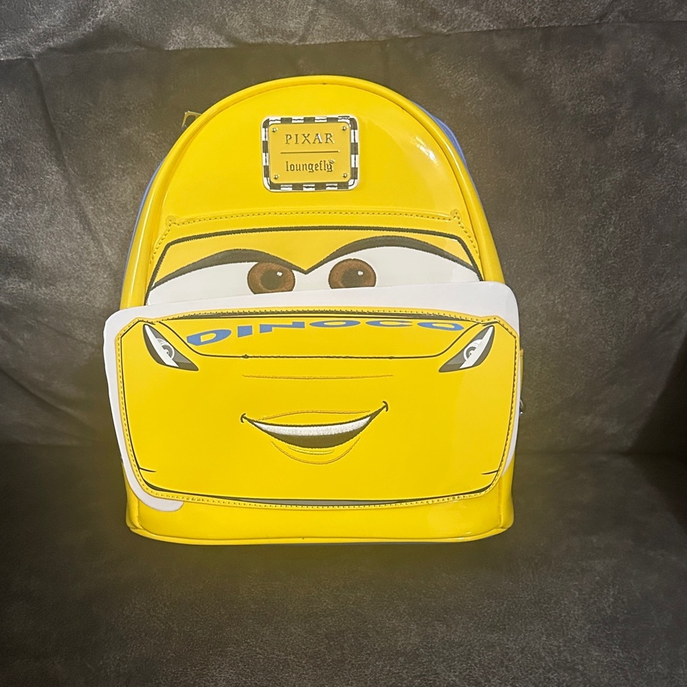 Loungefly Pixar Cars Cruz Ramirez Yellow and White Backpack